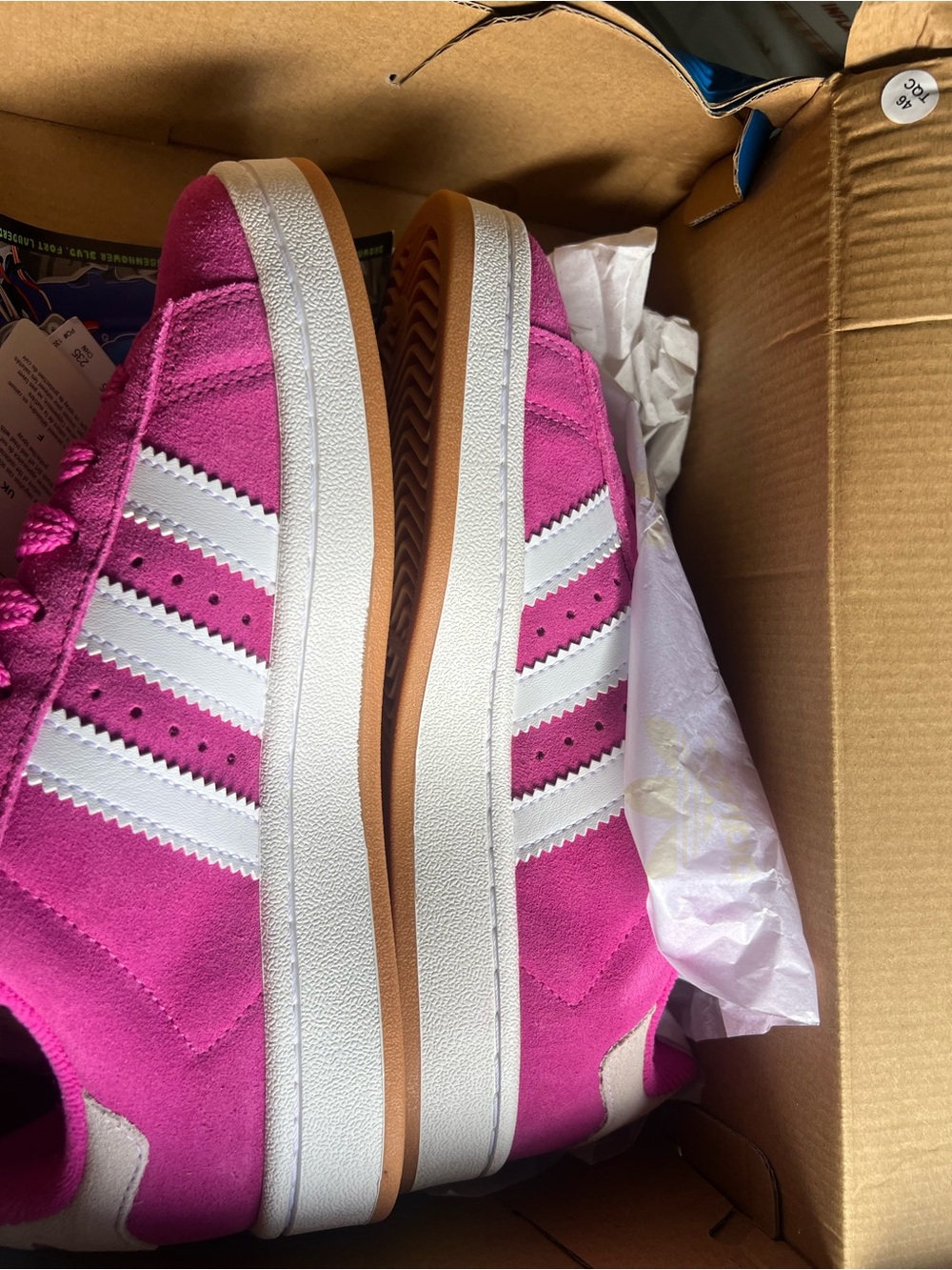 adidas Women’s Pink Suede Sneakers